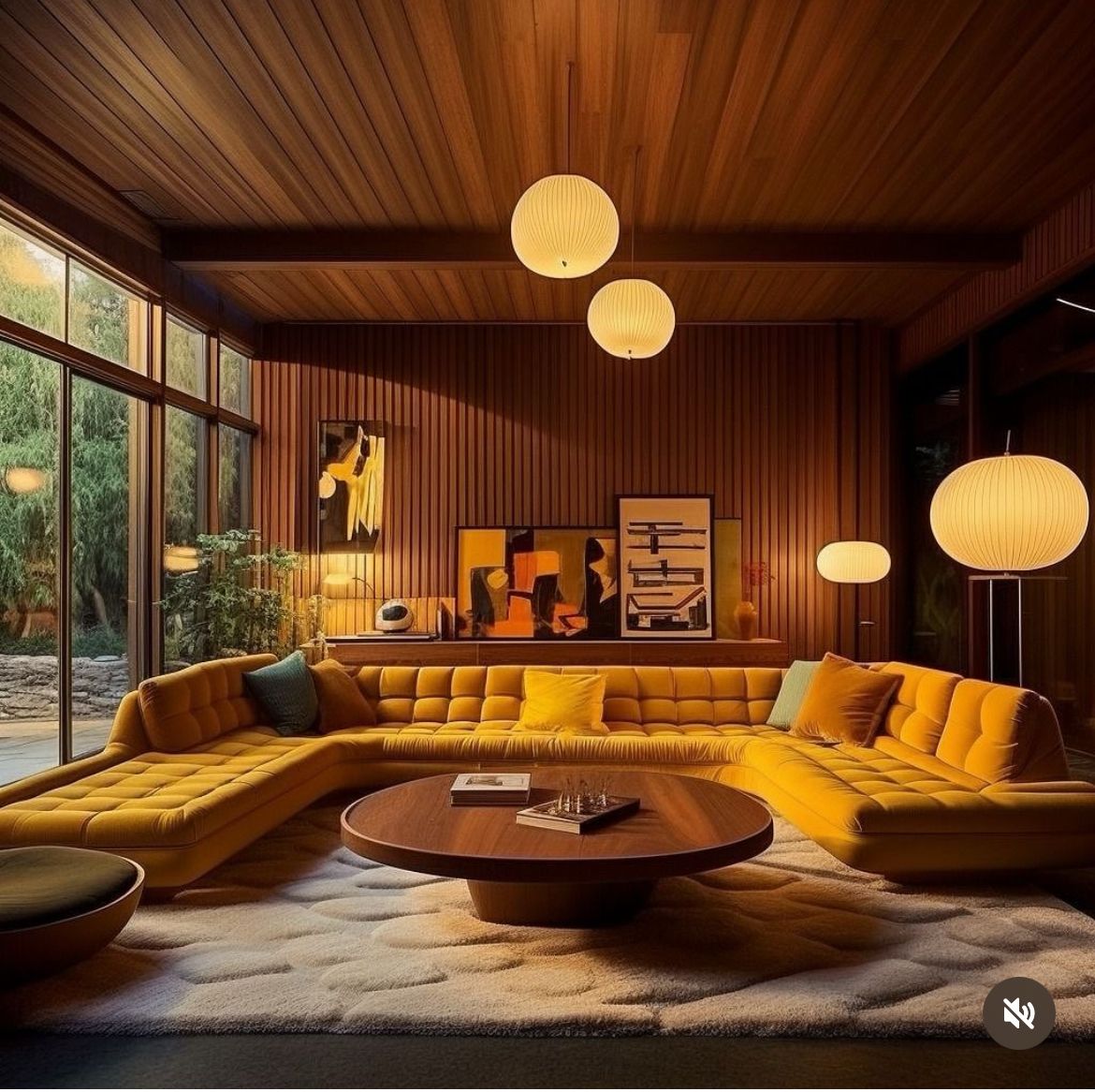Modern living room by Drishya Design with warm textures and sculptural lighting