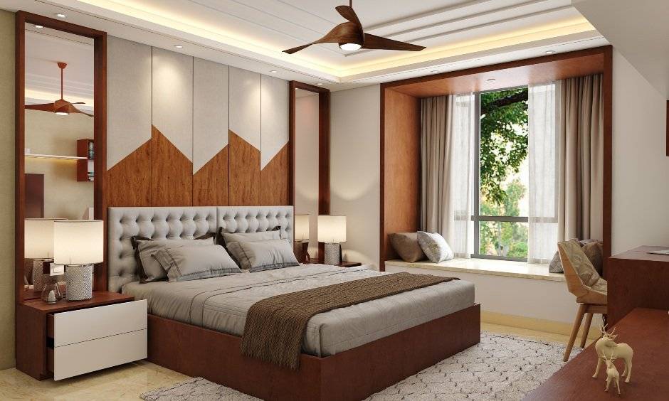 Residential bedroom interior by Drishya Design